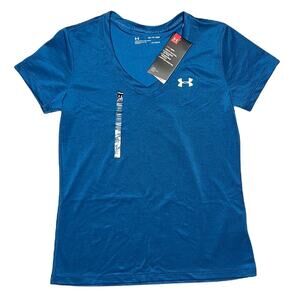 Under Armour HeatGear Loose Fit V-Neck Athletic T-Shirt Womens Size XS NEW